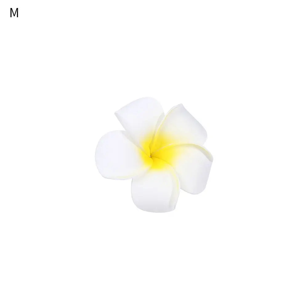 White Flower Hair Clip Beach Seaside White Plumeria Hairpin Travel Holidays Bridal Headdress Hair Accessories for Women Girl
