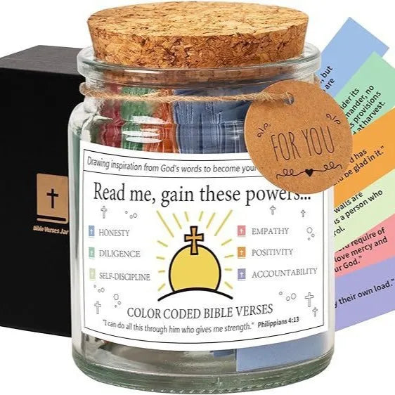 Bible Verse Jar with Gift Box – Daily Faith & Encouragement