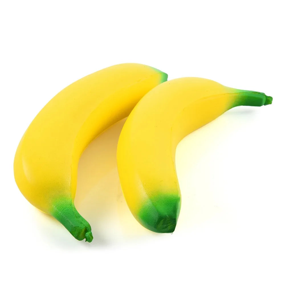 2/4pcs Banana Squishy Toy Soft PU Slow Rising Stress Reliever for Adults Office Desk Decor Kawaii Anti-Anxiety Hand Fidget Toy