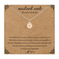 New Christian Gift Mustard Seed Gold Color Stainless Steel Pendant The Seed Of Faith Silver Color Chain