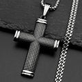 Christian JESUS CROSS Pendant Necklaces for Women Men Stainless Steel Gold Color Hip Hop Chain Amulet Necklace Faith Jewelry