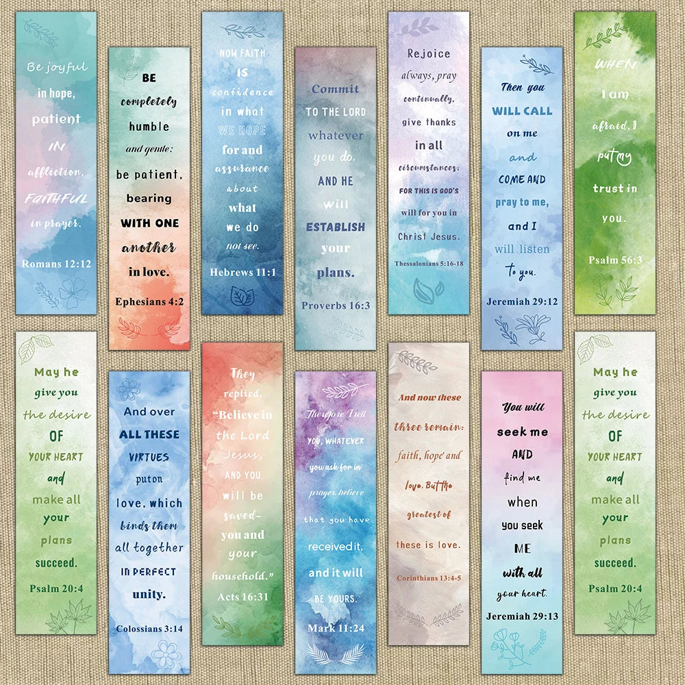 30/60PCS Bible Scripture Bookmark Nostalgia Room Card For Graffiti Laptop Luggage Creative Annotated Reading Bookmarks