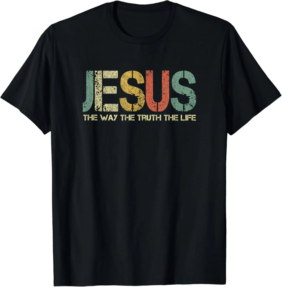 Christian T Shirt Women Men Kids Jesus The Way Truth Life T-Shirt  Graphic T Shirts  Vintage T Shirt  Camisetas