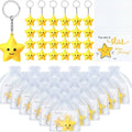 30-Piece Set: Cute Star Keychains, with inspiring Star Cards and Transparent Organza Bags — Thank You Gifts, Rewards, and Party