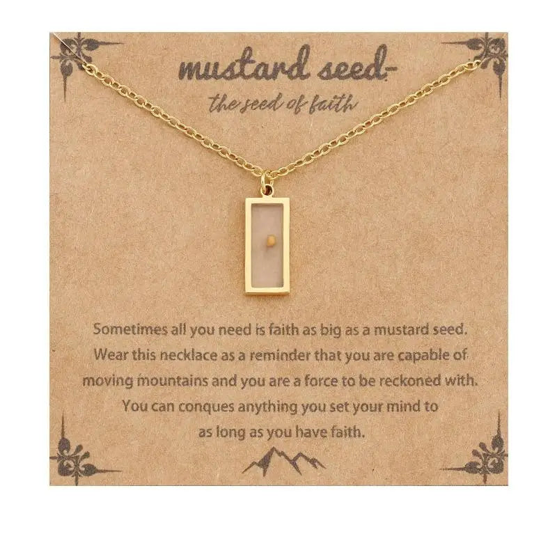 Mustard Seed Faith Pendant Necklace – Christian Gift
