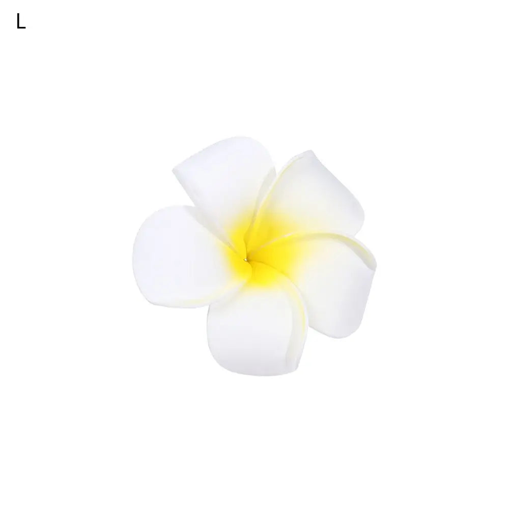 White Flower Hair Clip Beach Seaside White Plumeria Hairpin Travel Holidays Bridal Headdress Hair Accessories for Women Girl