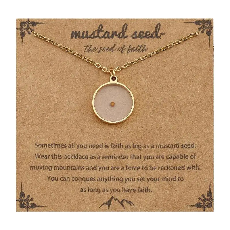 Mustard Seed Faith Pendant Necklace – Christian Gift