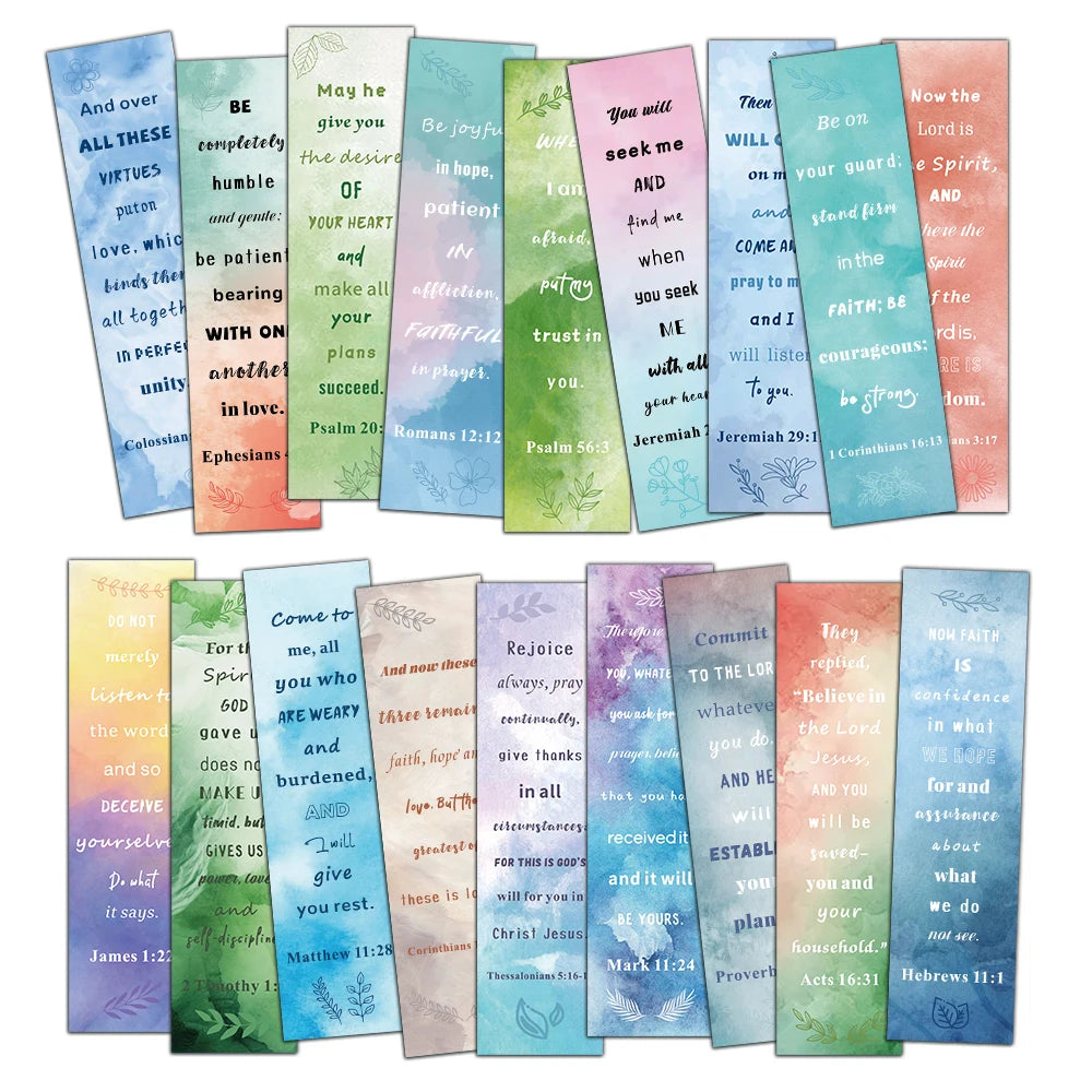 30/60PCS Bible Scripture Bookmark Nostalgia Room Card For Graffiti Laptop Luggage Creative Annotated Reading Bookmarks