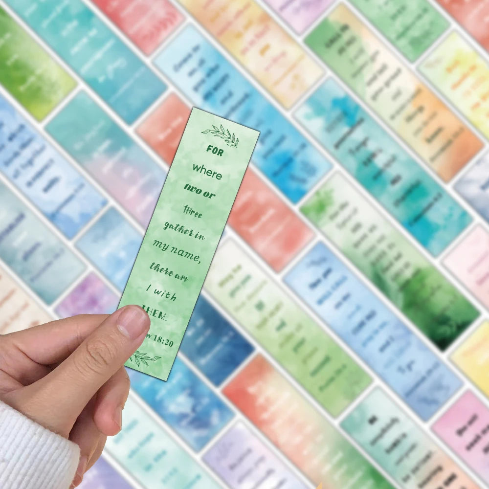 30/60PCS Bible Scripture Bookmark Nostalgia Room Card For Graffiti Laptop Luggage Creative Annotated Reading Bookmarks