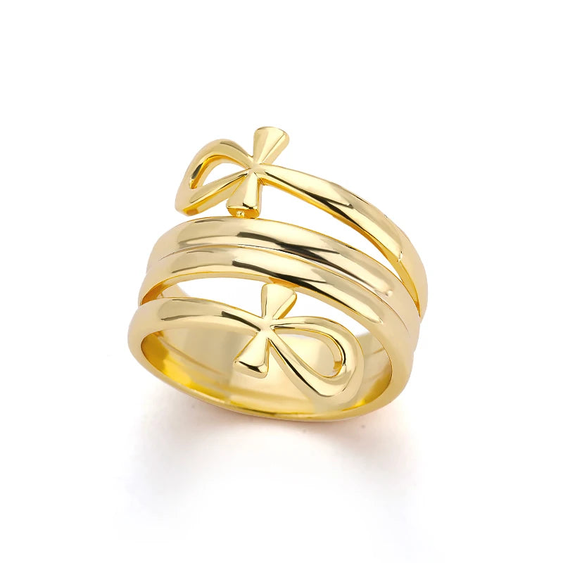 Vintage Jesus Cross Rings For Women Men Gold Color Stainless Steel Jesus Cross Adjustable Ring Religious Party Jewelry Gift