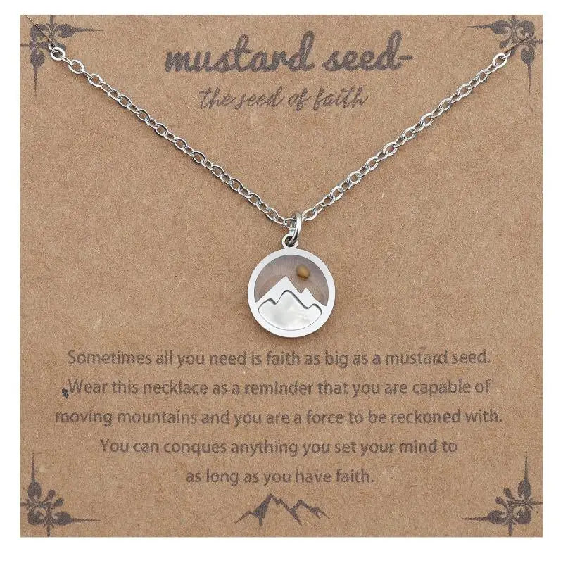 Mustard Seed Faith Pendant Necklace – Christian Gift