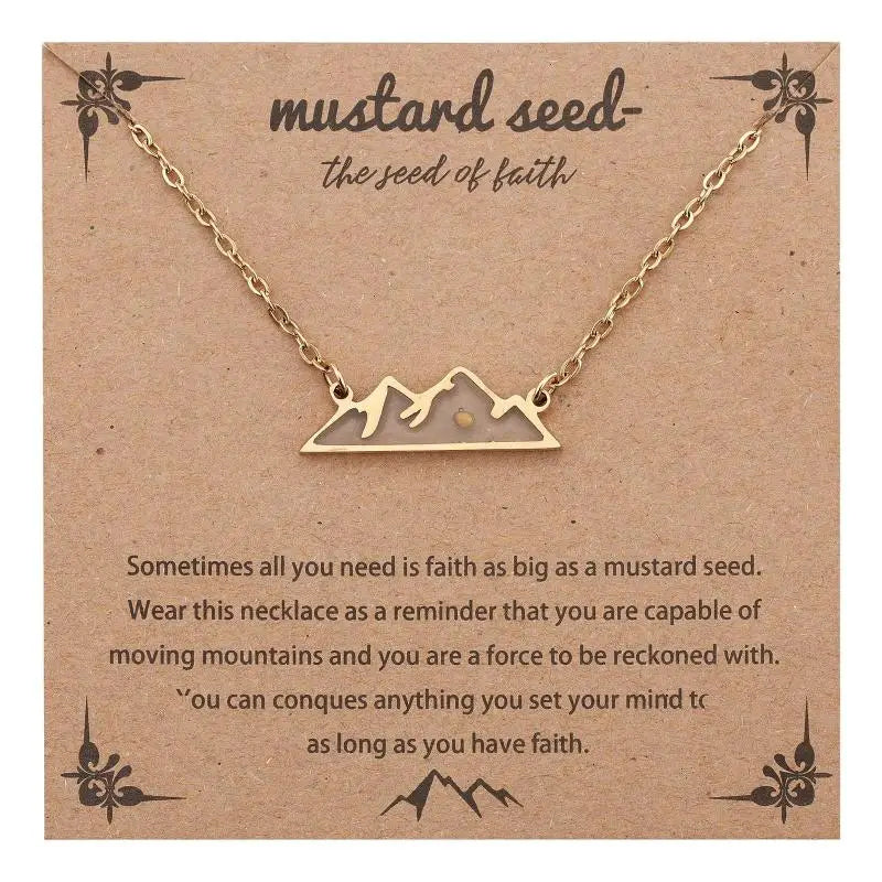 Mustard Seed Faith Pendant Necklace – Christian Gift