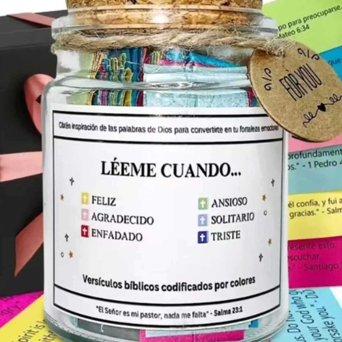 Bible Verse Jar Spanish Scripture Prayer Hope Bible Verse Jar Decoration Positive Thinking EmotionalSupport Scripture Prayer