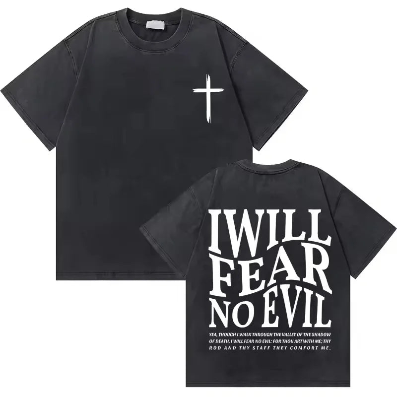 Washed Vintage Christian Jesus Good News God Loves You Bible Verse Graphic T-shirts Men Women Fashion Casual Oversized T Shirt