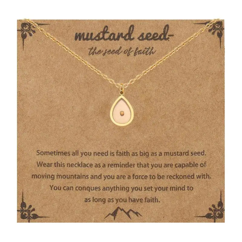 Mustard Seed Faith Pendant Necklace – Christian Gift