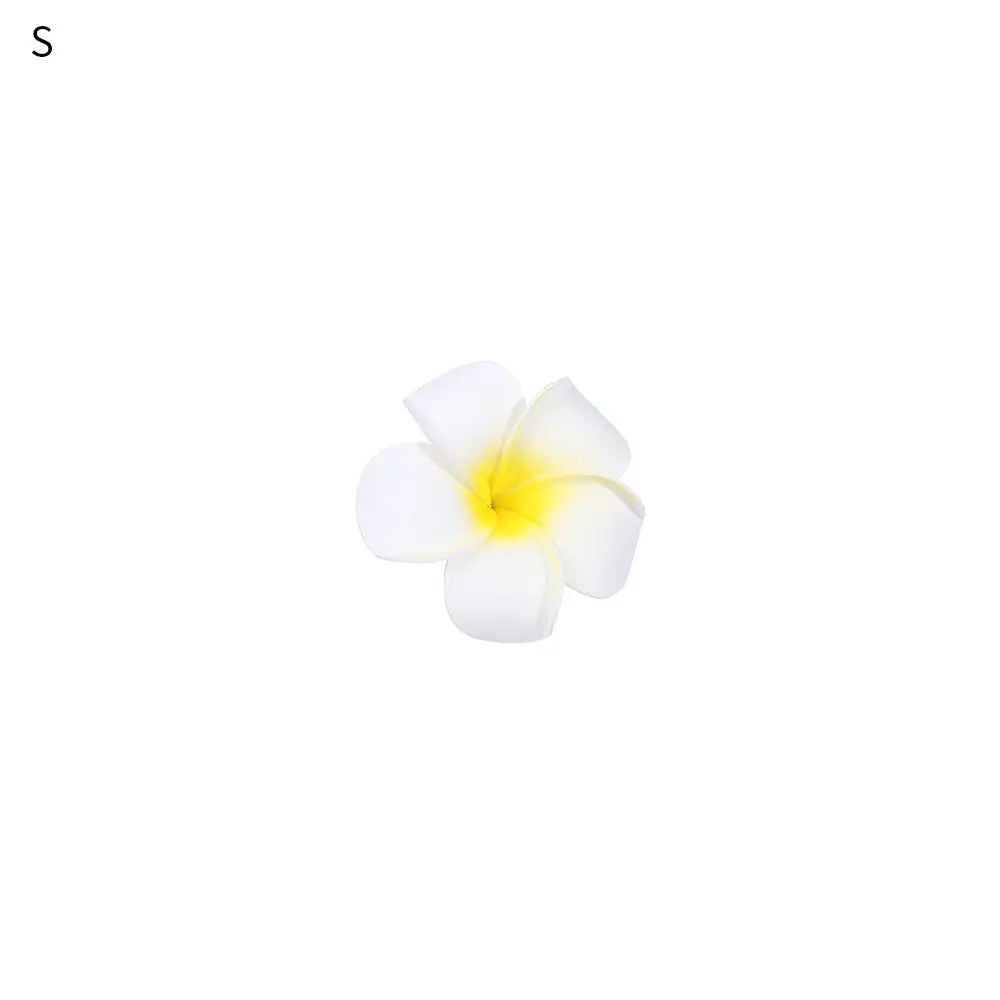 White Flower Hair Clip Beach Seaside White Plumeria Hairpin Travel Holidays Bridal Headdress Hair Accessories for Women Girl