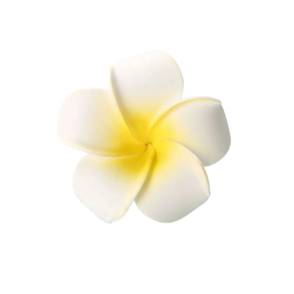 White Flower Hair Clip Beach Seaside White Plumeria Hairpin Travel Holidays Bridal Headdress Hair Accessories for Women Girl