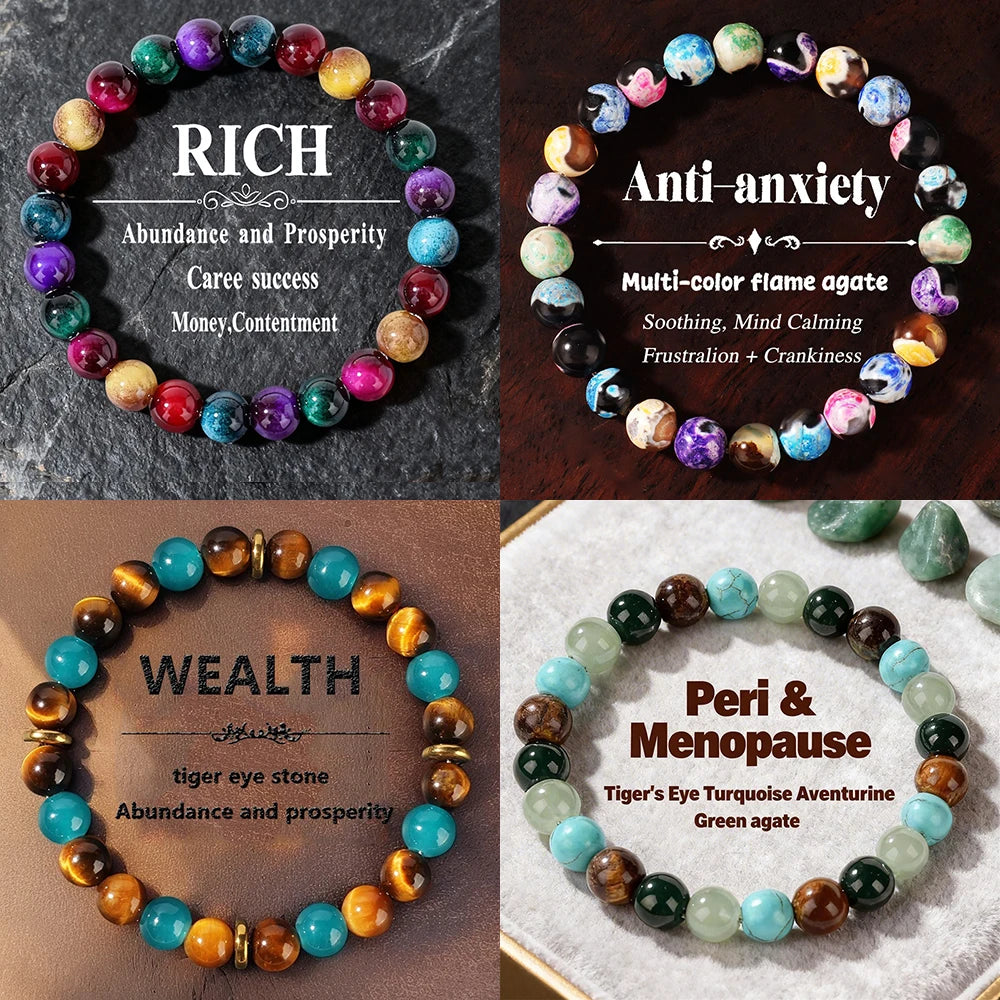 Fashion Autumn Winter Jewellery Yellow Green Red Purple Blue Brazaletes for Family Banquet Unique Beaded Bracelets for Women