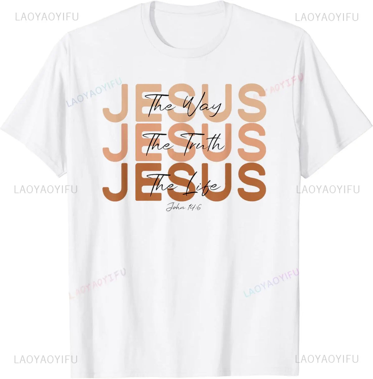 Christian T Shirt Women Men Kids Jesus The Way Truth Life T-Shirt  Graphic T Shirts  Vintage T Shirt  Camisetas