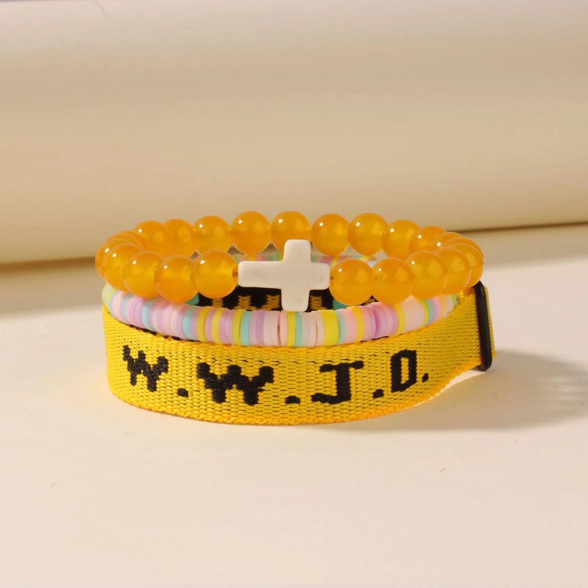 3PCS What Would Jesus Do WWJD Bracelets Women Men Cross Beaded Bracelets Set WWJD-Jesus Will Do What Bracelet Jewelry Gifts