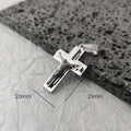 New Design 18K Gold Plated Waterproof Stainless Steel Jesus Cross Pendant For Men Religious Charms
