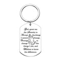 Christian Keychain Serenity Prayer Gift Sobriety Recovery s for Woman Men Teen Boy Girls Religious  Jewelry  Him Her