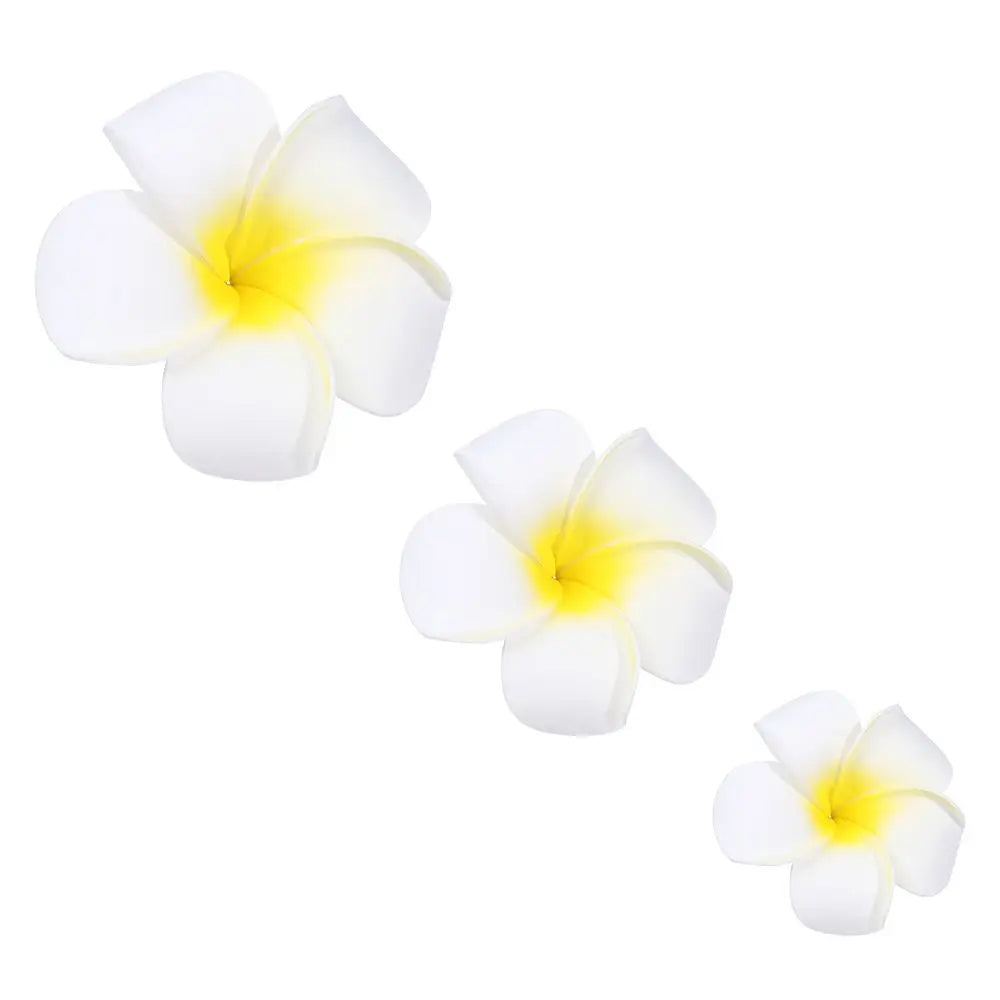White Flower Hair Clip Beach Seaside White Plumeria Hairpin Travel Holidays Bridal Headdress Hair Accessories for Women Girl