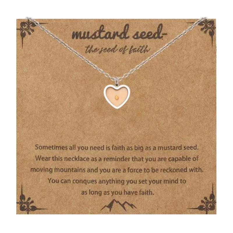 Mustard Seed Faith Pendant Necklace – Christian Gift