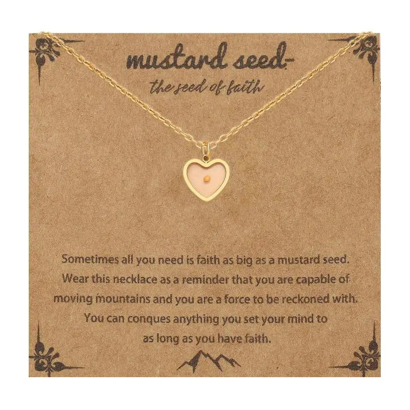 Mustard Seed Faith Pendant Necklace – Christian Gift