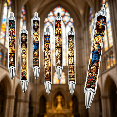 Christian Jesus Image Ballpoint Pens – Set of 6 | Easter Gift