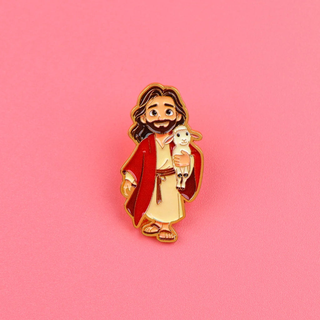 9pcs Jesus Holding Lamb Enamel Pin Set Christian Brooch For Coat Women's Brooches Collar Lapel Pins Metal Badges Jewelry Gift
