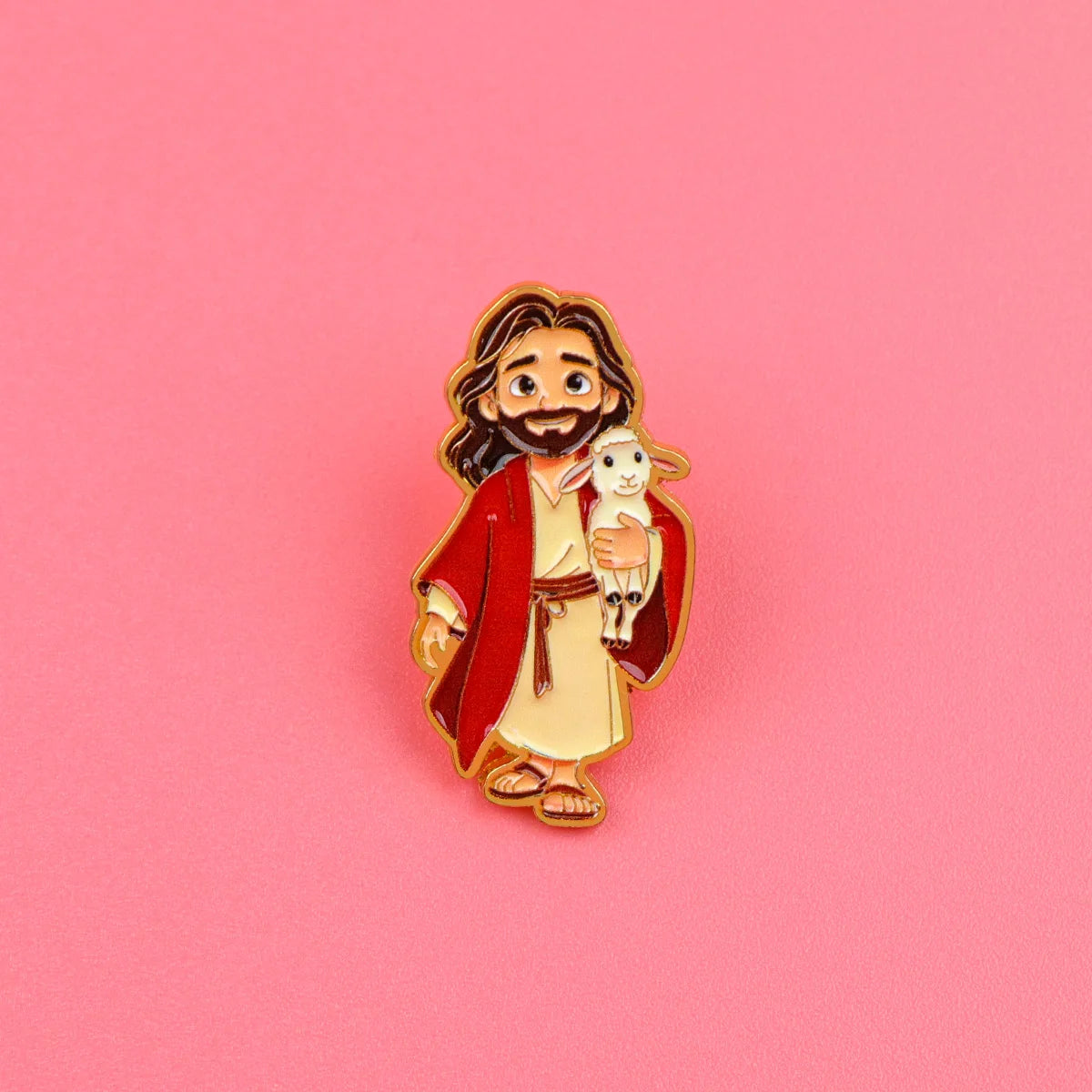 9pcs Jesus Holding Lamb Enamel Pin Set Christian Brooch For Coat Women's Brooches Collar Lapel Pins Metal Badges Jewelry Gift
