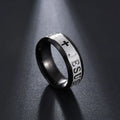 Fashion Stainless Steel Bible Verse Jesus Cross Rings For Men Vintage Christian Cross Religious Ring Amulet Jewelry Wholesale