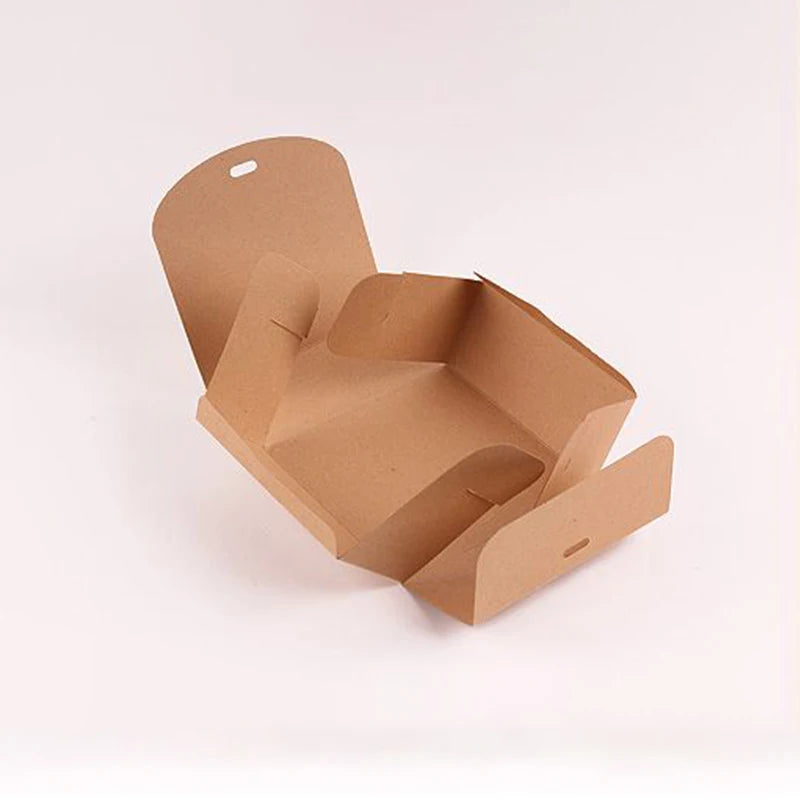 10PCS Christmas Gift Boxes Paper Box With Ribbon Wedding Birthday Party Favor Candy Chocolate Cookie Biscuit Treat Packaging Set