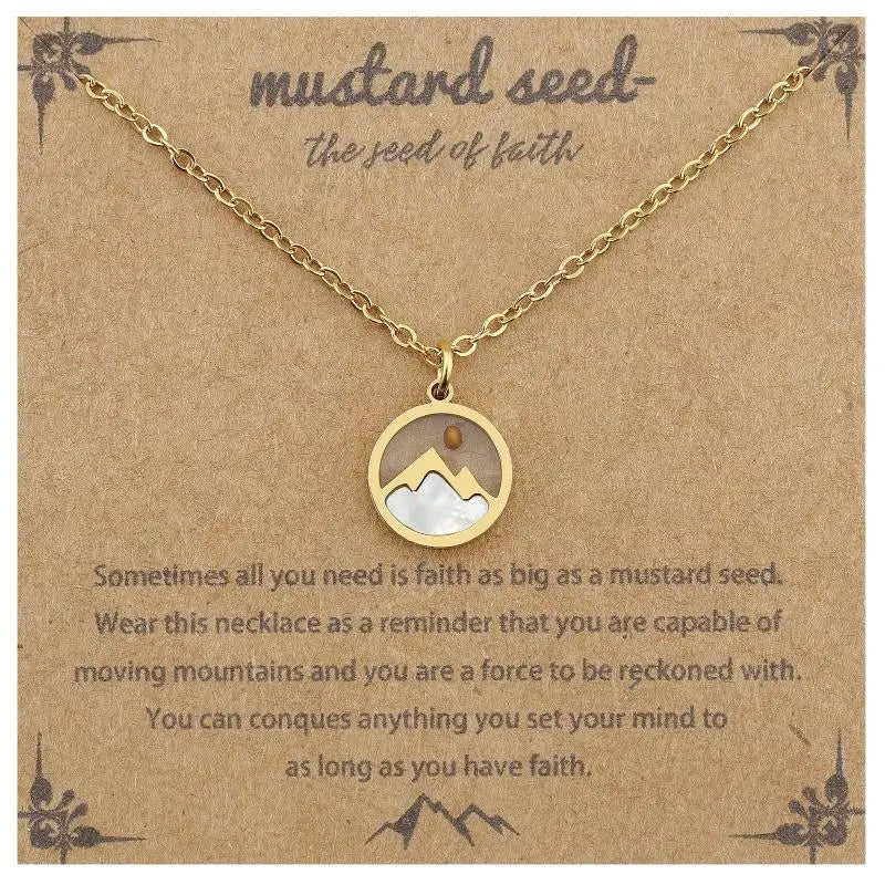 Mustard Seed Faith Pendant Necklace – Christian Gift