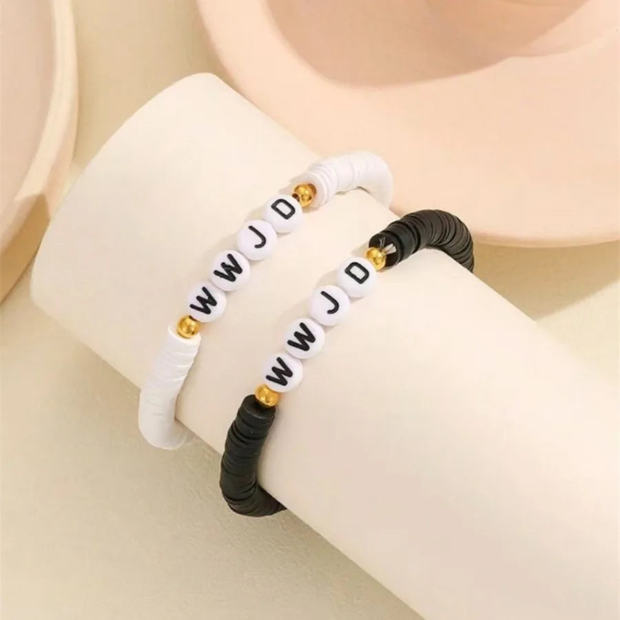 3PCS What Would Jesus Do WWJD Bracelets Women Men Cross Beaded Bracelets Set WWJD-Jesus Will Do What Bracelet Jewelry Gifts