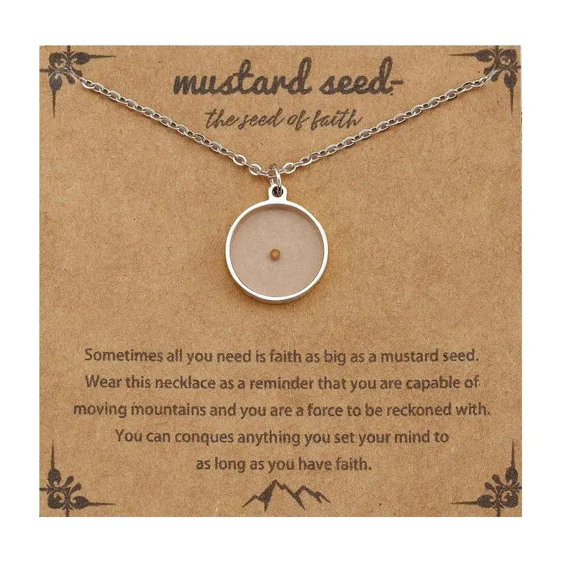 Mustard Seed Faith Pendant Necklace – Christian Gift