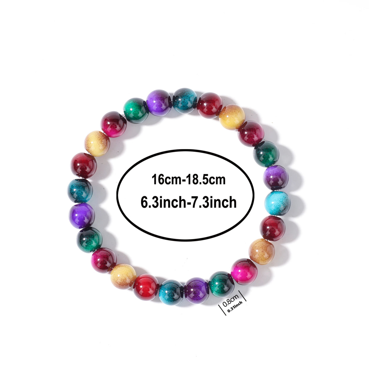 Fashion Autumn Winter Jewellery Yellow Green Red Purple Blue Brazaletes for Family Banquet Unique Beaded Bracelets for Women