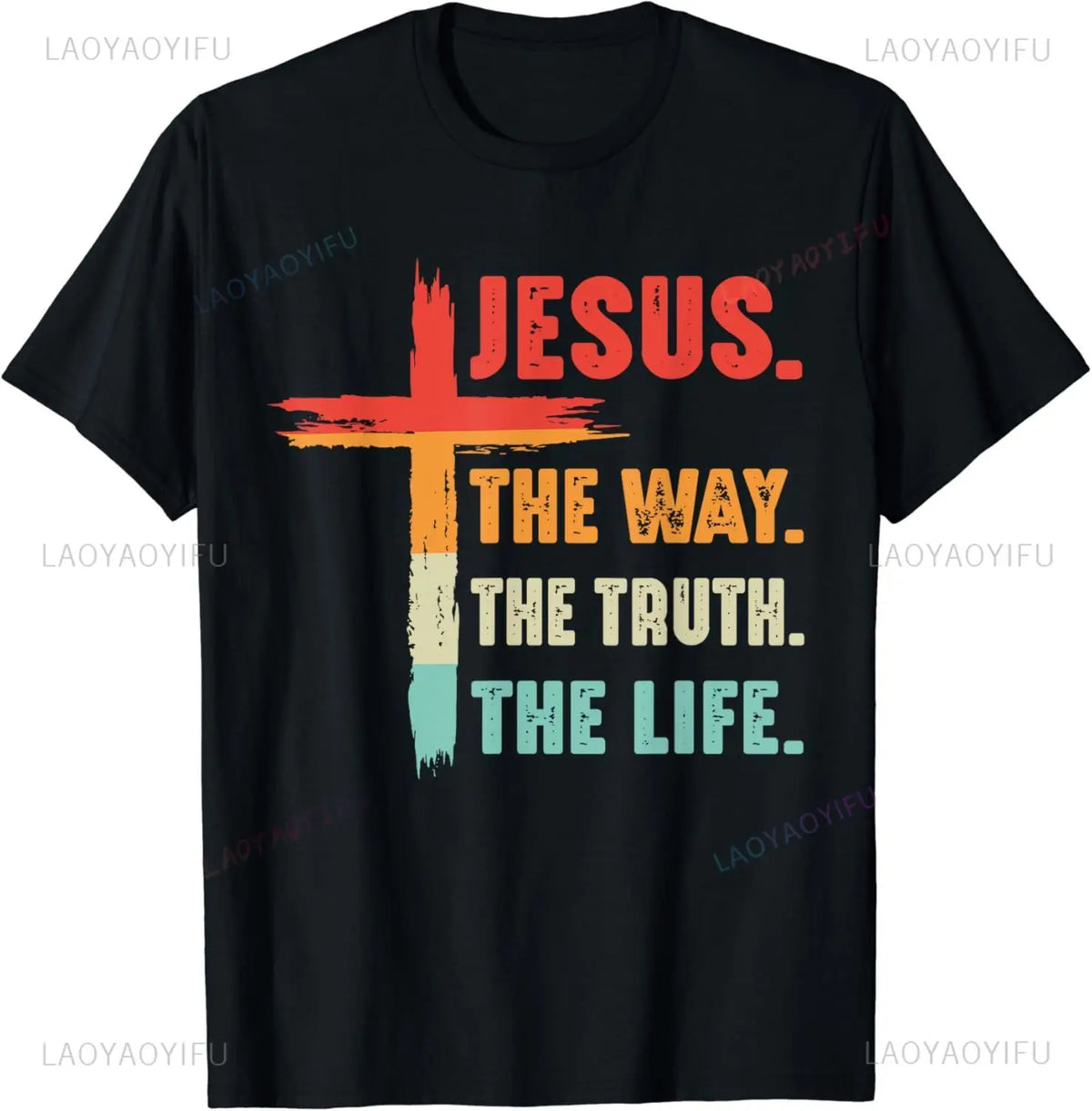Christian T Shirt Women Men Kids Jesus The Way Truth Life T-Shirt  Graphic T Shirts  Vintage T Shirt  Camisetas