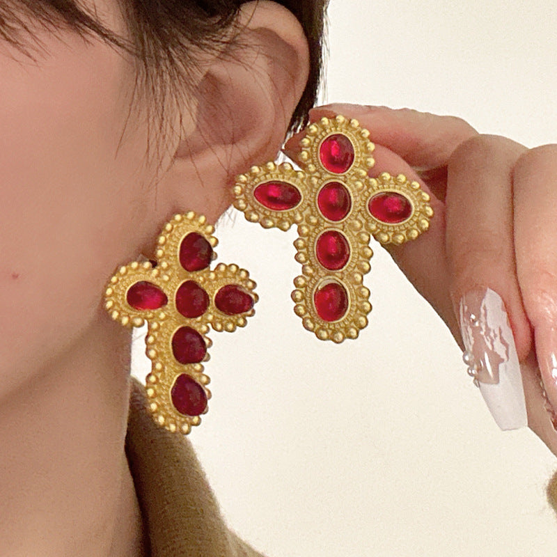 Fashion Women's Cross Earrings